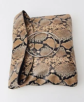 Mango Women's Animal-Print Leather Bag
