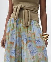 Mango Women's Floral Balloon Pants