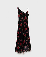 Mango Women's Long Floral-Print Dress