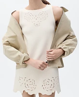 Mango Women's Openwork Details Knitted Dress
