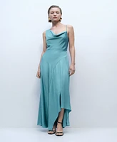 Mango Women's Asymmetrical Creased-Effect Dress