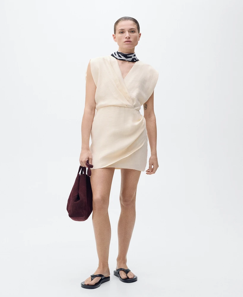 Mango Women's Lyocell Wrap Dress