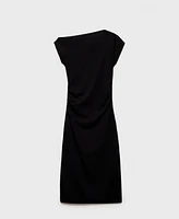 Mango Women's Draped Midi Dress