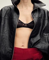 Mango Women's Seam Detail Semi-Transparent Bra