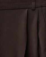 Mango Women's Wide Leg Pleated Pants