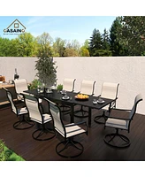 Casainc Aluminum Patio Outdoor Extendable Dining Table