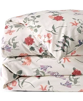 Lands' End 300 Thread Count Cotton Smooth Percale Duvet Bed Cover