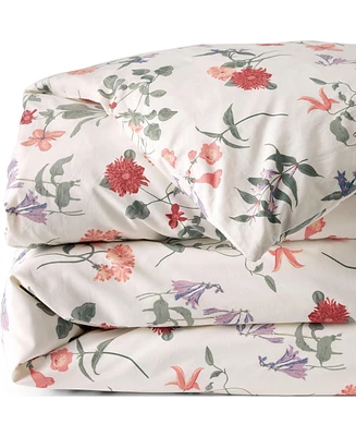 Lands' End 300 Thread Count Cotton Smooth Percale Duvet Bed Cover