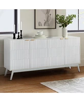 Modern Beat 63"Wide 4 door Sideboard with Adjustable Shelf