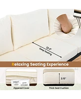Mondawe 4 Pieces Outdoor Sectional Sofa Set 5-person Patio Seating Group