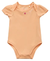 Guess Baby Girls 2-Piece Short Sleeve Bodysuit and Stretch Denim Overall Set