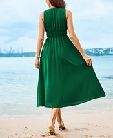Cupshe Women's Evergreen Goddess Green Maxi Beach Dress