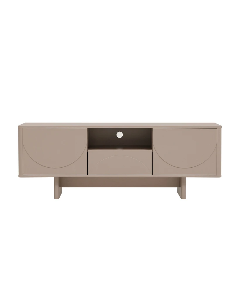 Manhattan Comfort 59" Wood Ella Modern 5-Shelf Tv Stand Fits TVs up to 55"