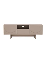 Manhattan Comfort 59" Wood Ella Modern 5-Shelf Tv Stand Fits TVs up to 55"