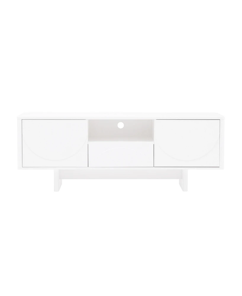 Manhattan Comfort 59" Wood Ella Modern 5-Shelf Tv Stand Fits TVs up to 55"