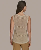 Donna Karan New York Women's Mixed-Stitch Sleeveless Knit Top