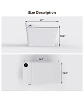 Casainc Smart Toilet with Auto open & close, Heated seat, Foot Sensor Flush, Modern Toilets with Led Display for Bathrooms
