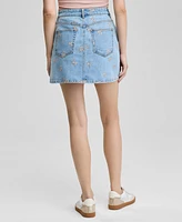And Now This Women's Floral-Embroidered Denim Skirt, Exclusively at Macy's