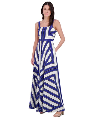 Eliza J Women's Printed Square-Neck Sleeveless Maxi Dress