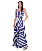 Eliza J Women's Printed Square-Neck Sleeveless Maxi Dress