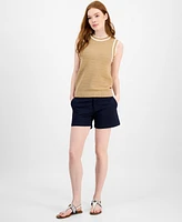 Tommy Hilfiger Women's Basketweave Contrast-Trim Sweater