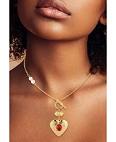 Rachel Zoe Gold Plated Heart Locket Pendant Necklace