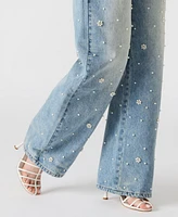 Steve Madden Women's Denim Fianna Barrel-Leg Jeans