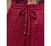 Dkny Women's Crushed Crease Wide-Leg Pants