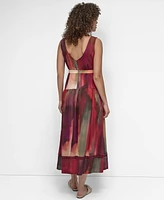 Dkny Women's Abstract-Print Midi Dress