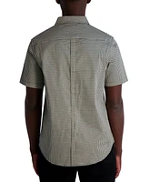 Karl Lagerfeld Paris Men's Woven Houndstooth Shirt