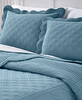 Charter Club Bailey Scallop 3-Pc. Quilt Set, King, Exclusively at Macy's