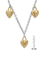 Macy's Women's Three Heart Short Pendent Necklace