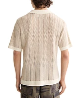 Scotch & Soda Men's Structured Knit Sweater Polo Shirt