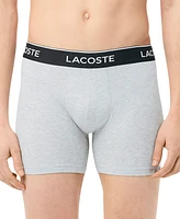 Lacoste Men's 3-Pk. Regular-Fit Logo Waistband 5" Boxer Briefs