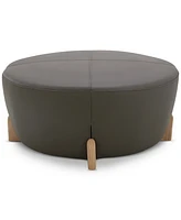 Nierling Leather Ottoman, Exclusively at Macy's