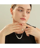 Sterling Silver Vivienne Statement Bouquet Chain Necklace