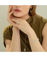Sterling Silver Vivienne Statement Bouquet Chain Bracelet