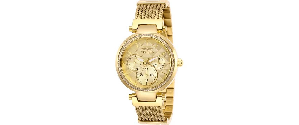 Invicta Women's 28918 Angel Quartz Chronograph Gold Dial Watch