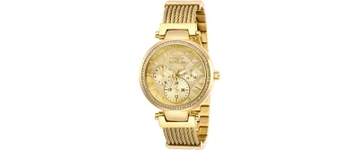Invicta Women's 28918 Angel Quartz Chronograph Gold Dial Watch