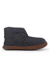 Dearfoams Men's Quilted Nylon Warm Up Bootie House Slipper