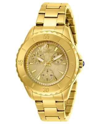 Invicta Women's Angel Quartz 3 Hand Gold Dial Watch