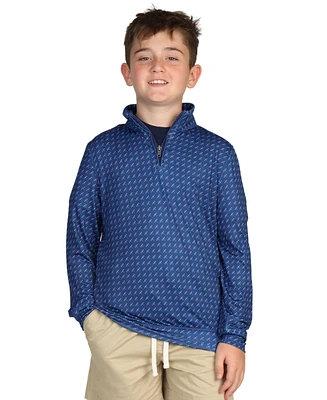 Tailorbyrd Boys Geo Printed Performance Quarter Zip