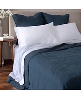French Linen Quilted Sham Set