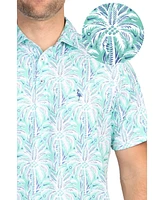 Tailorbyrd Men's Palm Trees Performance Polo