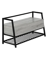 Storage Bench with Flip Top for Entryway Bedroom or Living Room Seating
