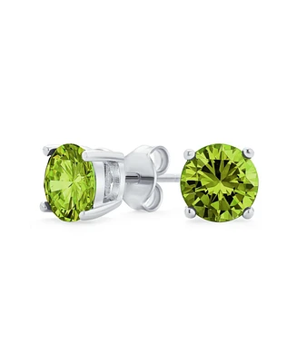 Bling Jewelry 1CTW Round Cubic Zirconia Solitaire Cz Stud Earrings .925 Sterling Silver 7MM