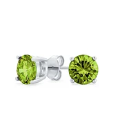 Bling Jewelry 1CTW Round Cubic Zirconia Solitaire Cz Stud Earrings .925 Sterling Silver 7MM