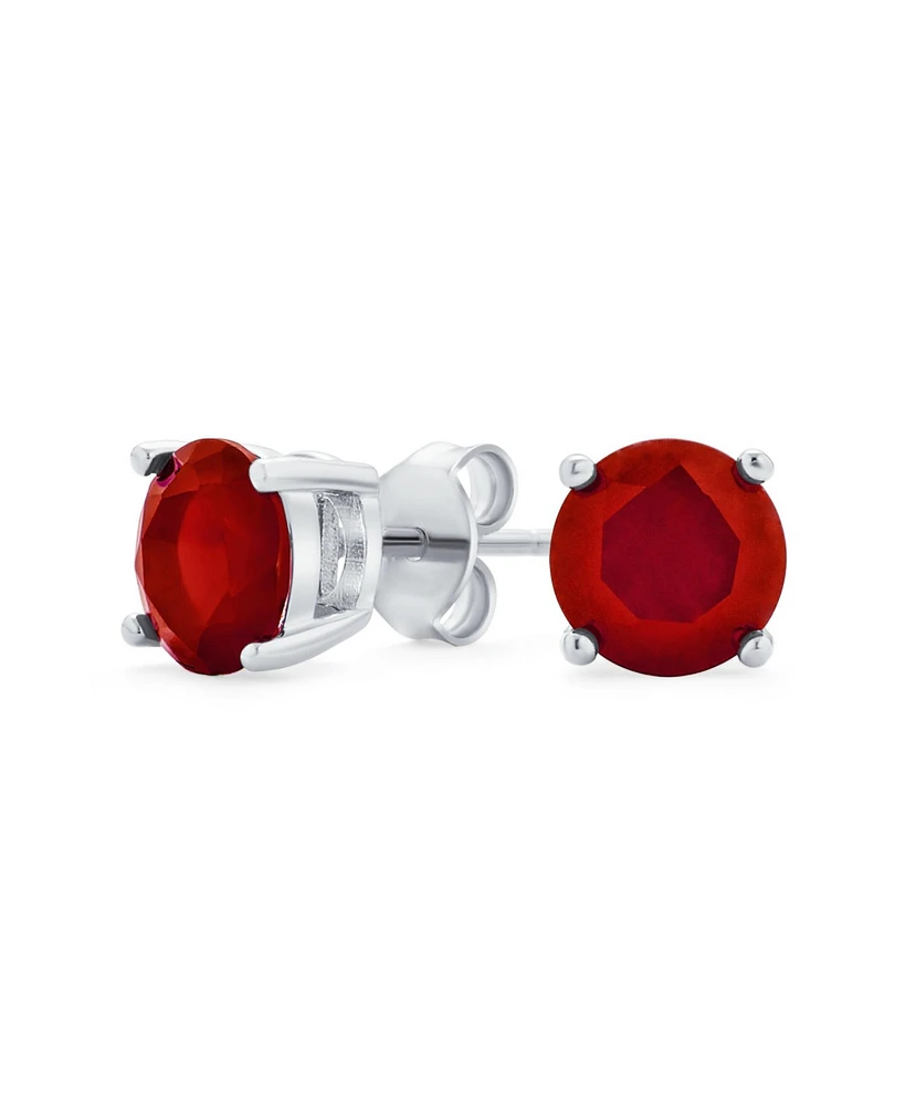 Bling Jewelry 1CTW Round Cubic Zirconia Solitaire Cz Stud Earrings .925 Sterling Silver 7MM