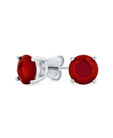Bling Jewelry 1CTW Round Cubic Zirconia Solitaire Cz Stud Earrings .925 Sterling Silver 7MM
