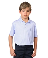 Tailorbyrd Boys Multi Dots Printed Performance Short Sleeve Polo